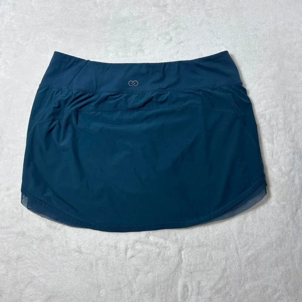 Calia by Carrie Underwood Skort Skirt Tennis Golf‎ Activewear Teal Mesh Gym XL